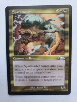 MTG Magic The Gathering Card Sparkcaster Creature Coffee Green Red Planeshift - Image 1
