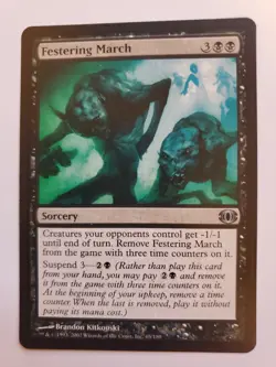 MTG Magic The Gathering Card Festering March Sorcery Black Future Sight - Image 1