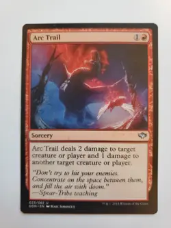 MTG Magic The Gathering Card Arc Trail Sorcery Red Duel Decks Speed Vs Cunning - Image 1