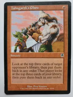 MTG Magic The Gathering Card Tahngarth's Glare Sorcery Red Apolcalypse - Image 1
