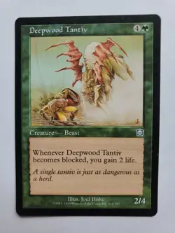 MTG Magic The Gathering Card Deepwood Tantiv Creature Beast Green Mercadian Masq - Image 1