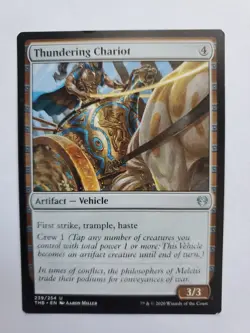 MTG Magic The Gathering Card Thundering Chariot Artifact Vehicle Theros Beyond D - Image 1