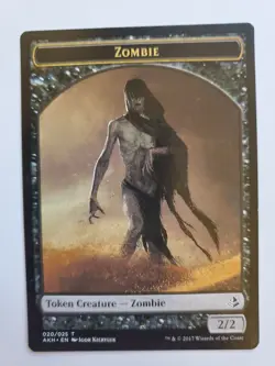 MTG Magic The Gathering Card ZOMBIE Token Creature Zombie Amonkhet 2917 Promo - Image 1