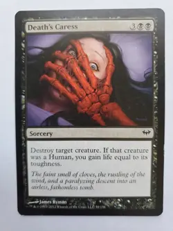 MTG Magic The Gathering Card Death's Caress Sorcery Black Dark Ascension - Image 1