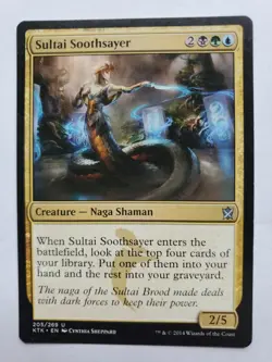 MTG Magic The Gathering Card Sultai Soothsayer Creature Naga Shaman Khans Of Tar - Image 1