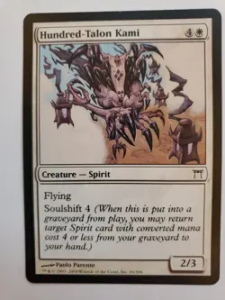 MTG Magic The Gathering Card Hundred-Talon Kami Creature Spirit White Champions - Image 1