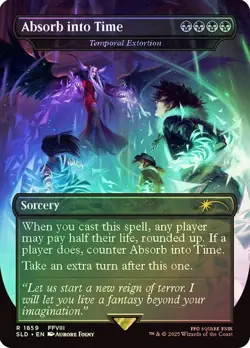 Absorb into Time (Temporal Extortion) Foil Final Fantasy Secret Lair NM MTG - Image 1