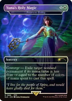 Yuna's Holy Magic (Prismatic Ending) Foil Final Fantasy Secret Lair NM MTG - Image 1