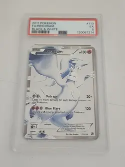 2011 Pokemon Black & White Reshiram #113 PSA 5 - Image 1