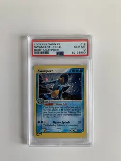 2003 Pokemon EX Ruby & Sapphire Swampert #13 Holo PSA 10 GEM MINT POP 36 - Image 1