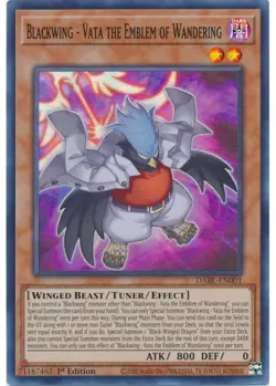 Yugioh Blackwing - Vata the Emblem of Wandering (Super Rare 1st Ed) DABL-EN001 P - Image 1