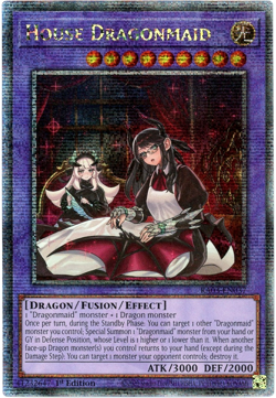 YuGiOh! House Dragonmaid Alternate Art RA03-EN037 - Quarter Century Secret Rare - Image 1