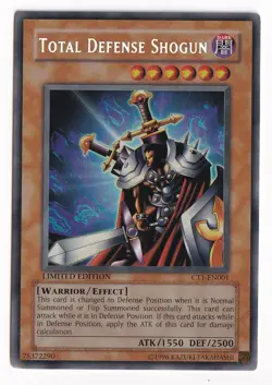 Yugioh Total Defense Shogun CT1-EN001 Secret Rare MISPRINT Limited Edition NM - Image 1