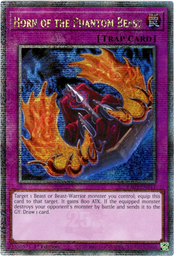 YuGiOh! Horn of the Phantom Beast RA03-EN241 Quarter Century Secret Rare 1st Edi - Image 1