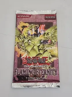 YUGIOH Flaming Eternity Unlimited Edition Sealed BOOSTER PACK - Image 1
