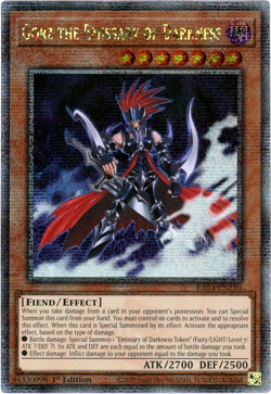 YuGiOh! Gorz the Emissary of Darkness RA03-EN210 Quarter Century Secret Rare 1s - Image 1