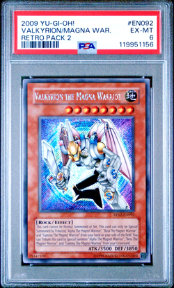 PSA 6 2009 YUGIOH Valkyrion Magna Warrior Retro Pack 2 RP02-EN092 Secret Rare - Image 1
