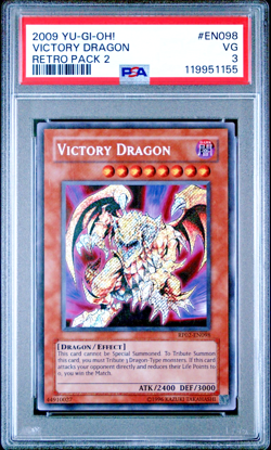 PSA 3 2009 YUGIOH Victory Dragon Retro Pack 2 RP02-EN098 Secret Rare - Image 1