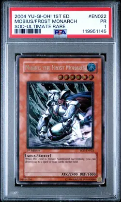 PSA 1 *POP 1 1ST EDITION Ultimate Rare Mobius the Frost Monarch SOD-EN022 YUGIOH - Image 1