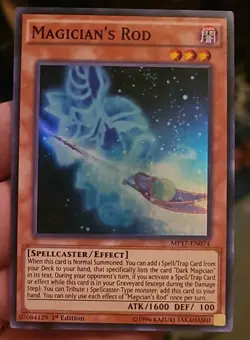 Yugioh Magician’s Rod- MP17-EN074 - Super Rare - 1st Ed - Near Mint - Image 1