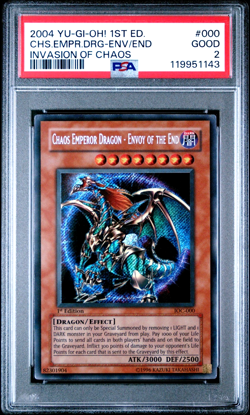 PSA 2 1ST EDITION Chaos Emperor Dragon Envoy of the End IOC-000 YUGIOH - Image 1