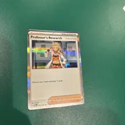 087/091 Professor's Research Holo Shiny Pokemon Paldean Fates Single Card (H45) - Image 2