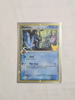 Mimikyu Delta Species SWSH136 Celebrations Black Star Promo Pokemon Card. - Image 1