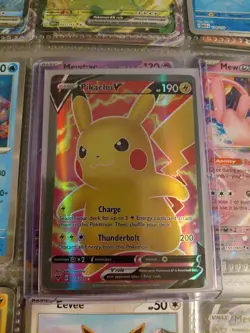 Pikachu V - 170/185 - Ultra Rare - SWSH Vivid Voltage - CUSTOM Fan Art Card - Image 1