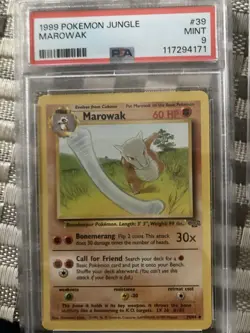 Pokemon TCG Marowak Jungle Card 39/64 Regular 1st Edition Uncommon PSA 9 - Image 1