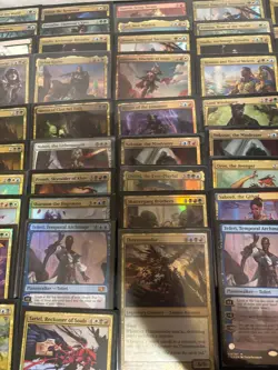 MTG Commander Lot of 76 Oversized Foil Commander Cards Sleeved, with Case Cube - Image 5