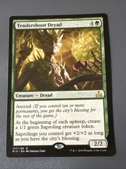 Tendershoot Dryad X1 Rivals Of Ixalan NM Condition See Pics Front Back MTG - Image 1