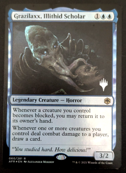 MTG ~ GRAZILAXX, ILLITHID SCHOLAR ~PROMO PACK: FORGOTTEN REALMS ~ NEAR MINT - Image 1