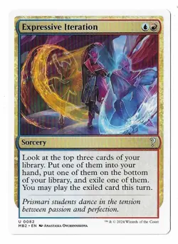 MTG Expressive Iteration White Border Mystery Booster 2 (MB2) #0082 Unplayed - Image 1