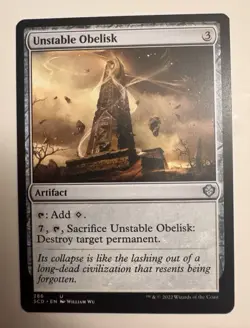 Unstable Obelisk #286 (NM) Starter Commander SCD Magic MTG - Image 1