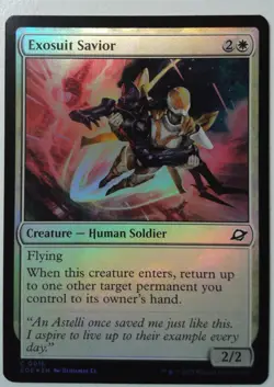 Exosuit Savior *FOIL Common* Magic MtG x1 Edge of Eternities - Image 1