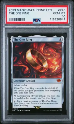 2023 MTG TALES OF MIDDLE-EARTH #246 THE ONE RING PSA 10 - Image 1