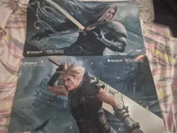 Final Fantasy MTG Ultra Pro Foil Cloud Sephiroth Foil Playmat Set of 2 - Image 1