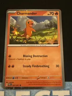 Charmander 007/091 COSMOS HOLO PROMO Paldean Fates Pokemon Special Collection - Image 1