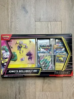 Pokemon Iono's Bellibolt Ex Sealed Premium Collection Box with 6 Booster Packs - Image 1