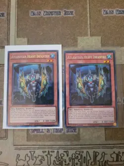 YUGIOH 2X ATLANTEAN HEAVY INFANTRY RA04-EN010 COLLECTORS RARE 1ST ED NM - Image 1