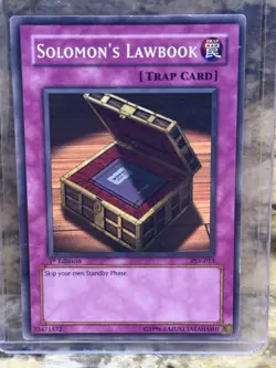Yugioh Solomon's Lawbook PSV-013 1st Edition - LP - Image 1