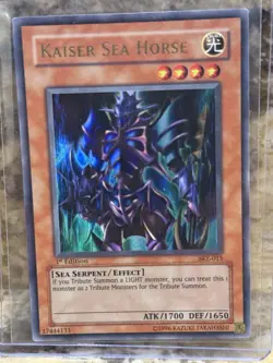 Yugioh Kaiser Sea Horse SKE-015 1st Edition Ultra Rare Holo - LP - Image 1