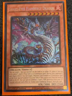 Yugioh! Snake-Eyes Flamberge Dragon - RA03-EN033 - Prismatic Collector's Rare - - Image 1