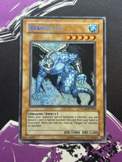 Yugioh Dragon Ice GLAS-EN084 Secret Rare Unlimited NM Gladiator's Assault EURO - Image 1