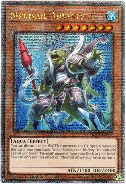 YuGiOh! Mermail Abyssteus RA03-EN007 - Quarter Century Secret Rare - 1st Edition - Image 1