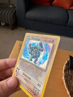 Machamp 8/102 Pokemon Base Set FIRST EDITION Holo Rare Card Very Good Condition - Image 2