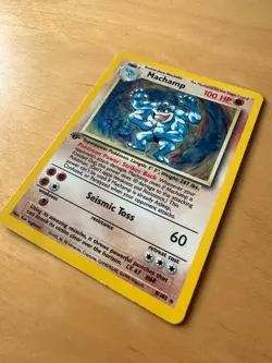 Machamp 8/102 Pokemon Base Set FIRST EDITION Holo Rare Card Very Good Condition - Image 4