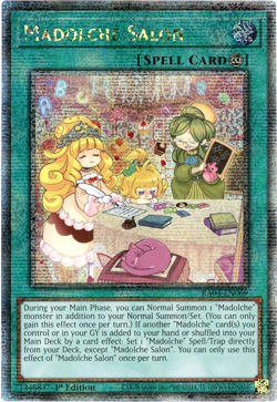 YuGiOh! Madolche Salon RA03-EN069 - Quarter Century Secret Rare - 1st Edition - Image 1