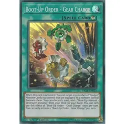 Yugioh - Boot-Up Order - Gear Charge (Super Rare) (1st Edition) - FIGA-EN003 P - Image 1