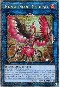 YuGiOh! Knightmare Phoenix RA03-EN042 Quarter Century Secret Rare - 1st Edition - Image 1